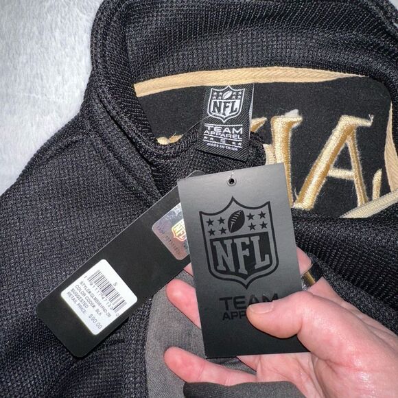 NFL Team Apparel NOLA Saints Unisex Quarter Zip Black Gold Small NWT - Picture 6 of 12